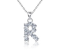 Necklace Silver R Shape SSLPE-R